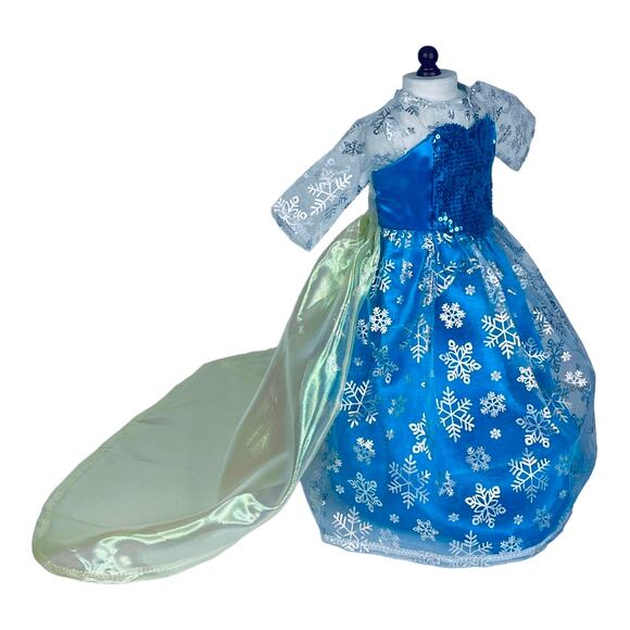 American Girl 18" CAROLINE DOLL + Meet Outfit Book Frozen Elsa Costume Tiara BOX - Picture 13 of 16